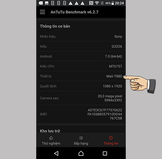Thông tin cấu hình